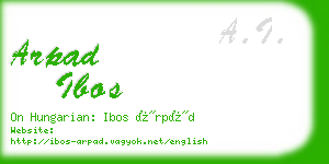 arpad ibos business card